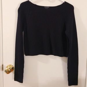 Black cropped Club Monaco sweater
